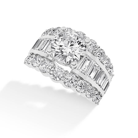 Round LG Diamond Ring in White Gold - Binson Diamonds Antwerp