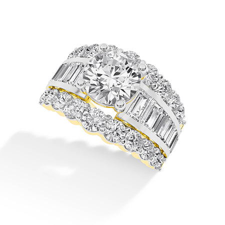 Round LG Diamond Ring in White Gold - Binson Diamonds Antwerp