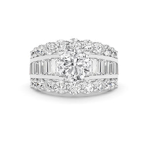 Round LG Diamond Ring in White Gold - Binson Diamonds Antwerp