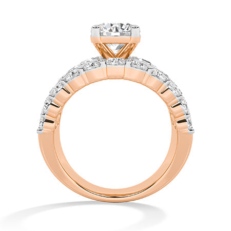 Round LG Diamond Ring in Yellow Gold - Binson Diamonds Antwerp