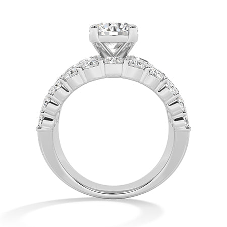 Round LG Diamond Ring in White Gold - Binson Diamonds Antwerp