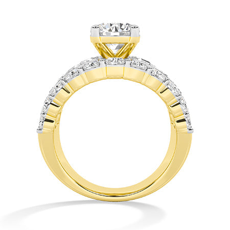 Round LG Diamond Ring in White Gold - Binson Diamonds Antwerp