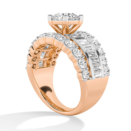 Round LG Diamond Ring in White Gold - Binson Diamonds Antwerp