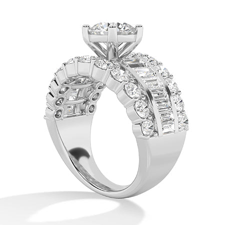 Round LG Diamond Ring in White Gold - Binson Diamonds Antwerp