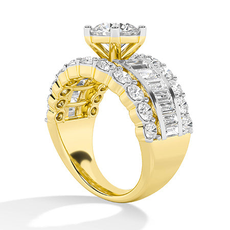 Round LG Diamond Ring in White Gold - Binson Diamonds Antwerp