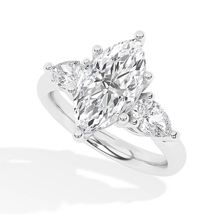 Marquise LG Diamond Ring in Yellow Gold - Binson Diamonds Antwerp