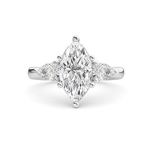 Marquise LG Diamond Ring in Rose Gold - Binson Diamonds Antwerp