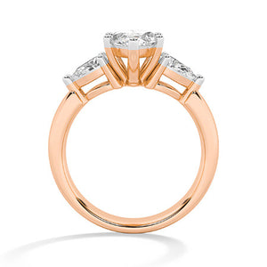 Marquise LG Diamond Ring in Rose Gold - Binson Diamonds Antwerp