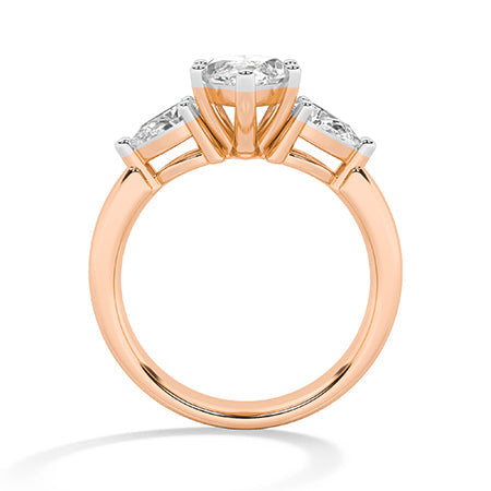 Marquise LG Diamond Ring in Rose Gold - Binson Diamonds Antwerp