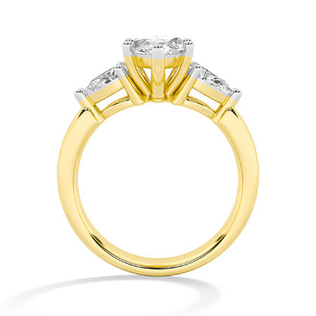 Marquise LG Diamond Ring in Rose Gold - Binson Diamonds Antwerp