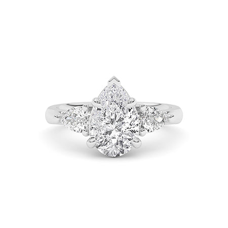 Pear LG Diamond Ring in Yellow Gold - Binson Diamonds Antwerp