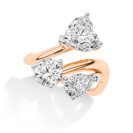 Heart LG Diamond Ring in White Gold - Binson Diamonds Antwerp
