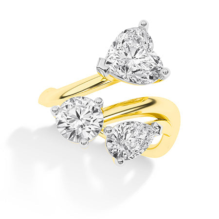 Heart LG Diamond Ring in White Gold - Binson Diamonds Antwerp