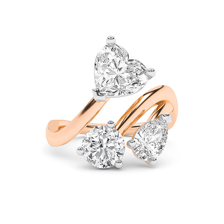 Heart LG Diamond Ring in White Gold - Binson Diamonds Antwerp