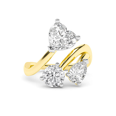 Heart LG Diamond Ring in White Gold - Binson Diamonds Antwerp