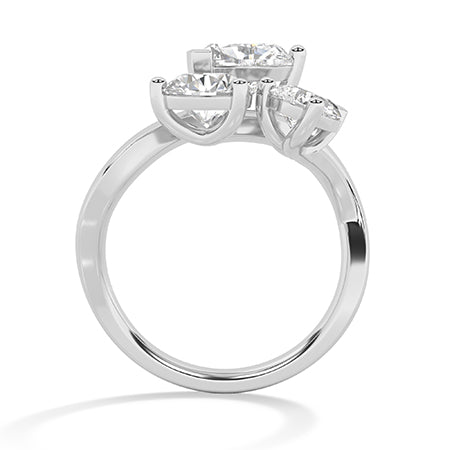 Heart LG Diamond Ring in White Gold - Binson Diamonds Antwerp