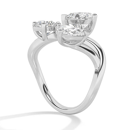 Heart LG Diamond Ring in White Gold - Binson Diamonds Antwerp