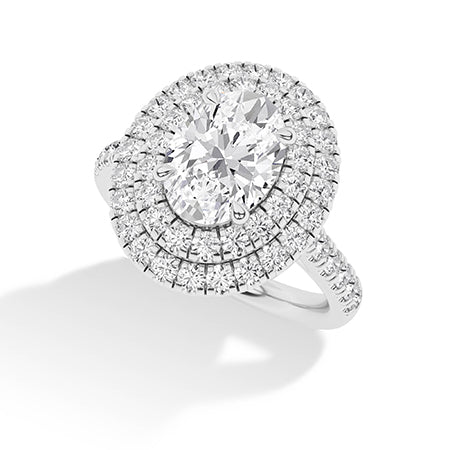 Oval LG Diamond Ring in Rose Gold - Binson Diamonds Antwerp