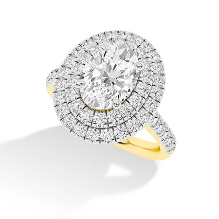 Oval LG Diamond Ring in Rose Gold - Binson Diamonds Antwerp