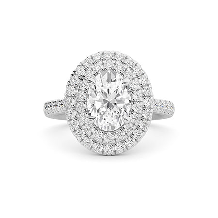 Oval LG Diamond Ring in Rose Gold - Binson Diamonds Antwerp