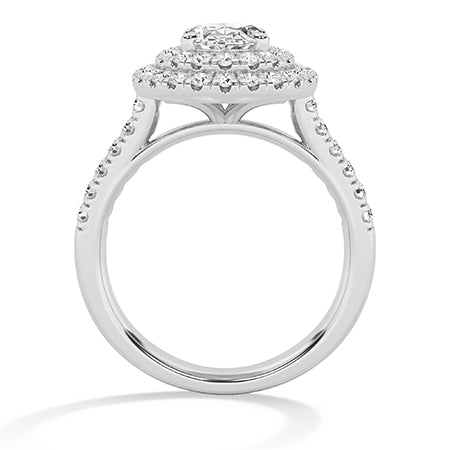 Oval LG Diamond Ring in Yellow Gold - Binson Diamonds Antwerp