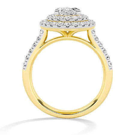 Oval LG Diamond Ring in Rose Gold - Binson Diamonds Antwerp