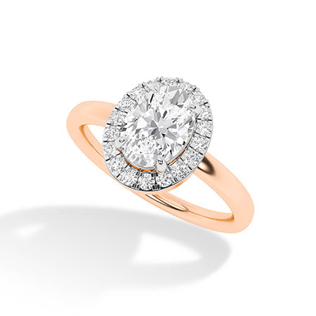 Round LG Diamond Ring in Rose Gold - Binson Diamonds Antwerp