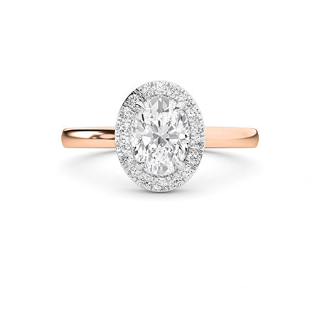 Round LG Diamond Ring in Rose Gold - Binson Diamonds Antwerp