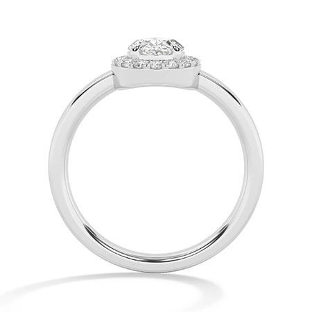 Round LG Diamond Ring in Yellow Gold - Binson Diamonds Antwerp