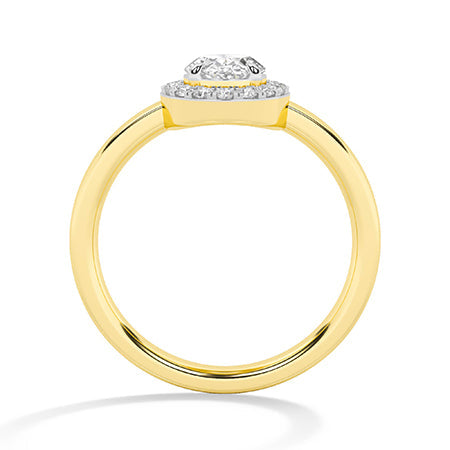 Round LG Diamond Ring in Rose Gold - Binson Diamonds Antwerp