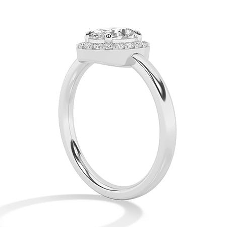 Round LG Diamond Ring in Yellow Gold - Binson Diamonds Antwerp