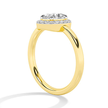 Round LG Diamond Ring in Rose Gold - Binson Diamonds Antwerp