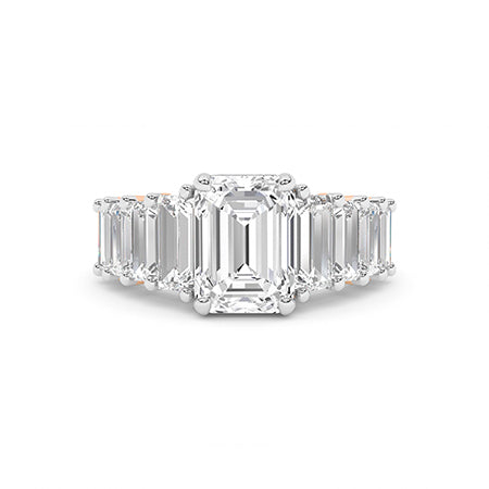 Emerald LG Diamond Ring in Yellow Gold - Binson Diamonds Antwerp