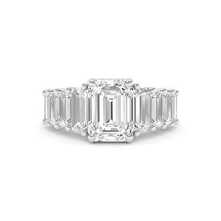 Emerald LG Diamond Ring in Yellow Gold - Binson Diamonds Antwerp
