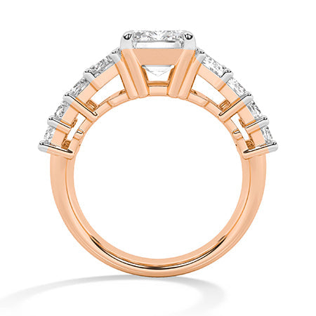 Emerald LG Diamond Ring in White Gold - Binson Diamonds Antwerp