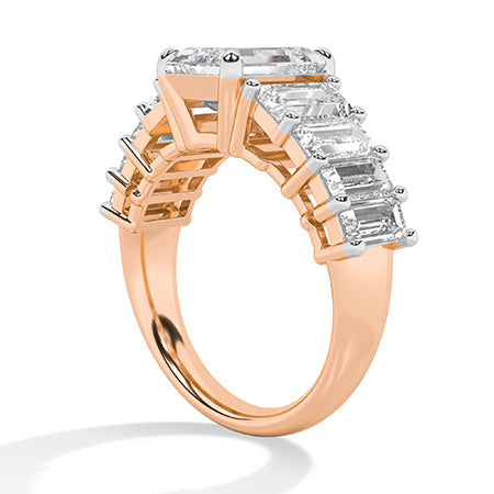 Emerald LG Diamond Ring in Yellow Gold - Binson Diamonds Antwerp