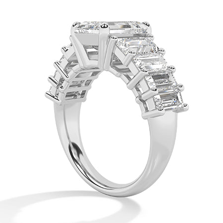 Emerald LG Diamond Ring in Yellow Gold - Binson Diamonds Antwerp