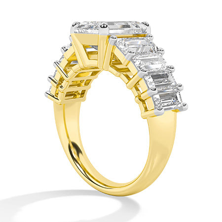 Emerald LG Diamond Ring in Yellow Gold - Binson Diamonds Antwerp