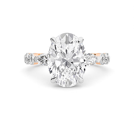 Marquise LG Diamond Ring in White Gold - Binson Diamonds Antwerp