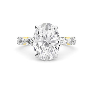 Marquise LG Diamond Ring in White Gold - Binson Diamonds Antwerp