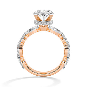 Marquise LG Diamond Ring in White Gold - Binson Diamonds Antwerp