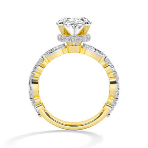 Marquise LG Diamond Ring in White Gold - Binson Diamonds Antwerp