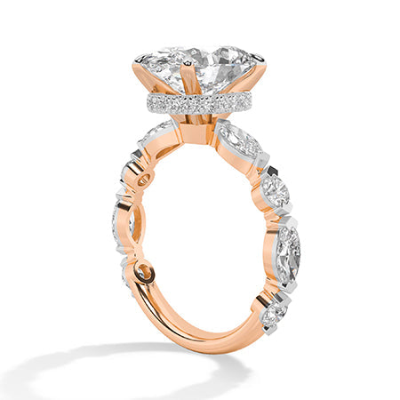 Marquise LG Diamond Ring in White Gold - Binson Diamonds Antwerp