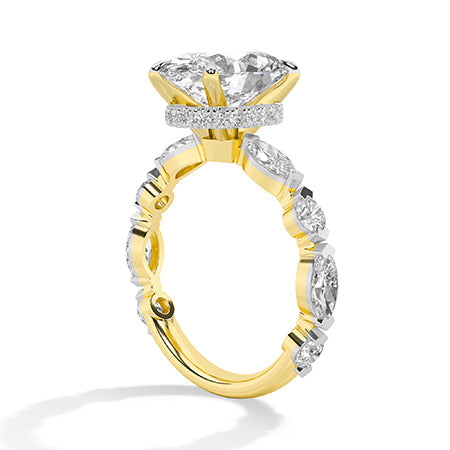 Marquise LG Diamond Ring in White Gold - Binson Diamonds Antwerp