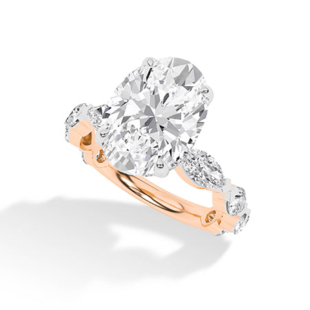 Oval LG Diamond Ring in Yellow Gold - Binson Diamonds Antwerp