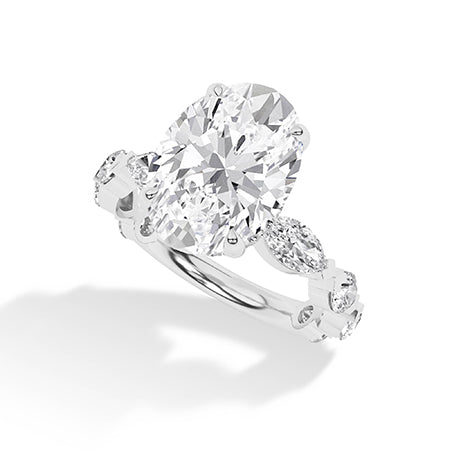 Oval LG Diamond Ring in Yellow Gold - Binson Diamonds Antwerp