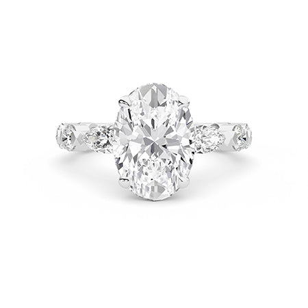 Oval LG Diamond Ring in Yellow Gold - Binson Diamonds Antwerp