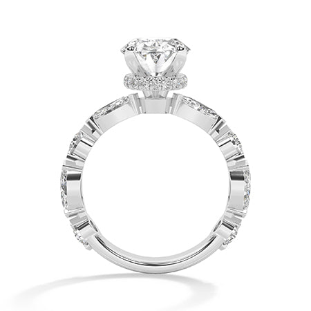 Oval LG Diamond Ring in Yellow Gold - Binson Diamonds Antwerp
