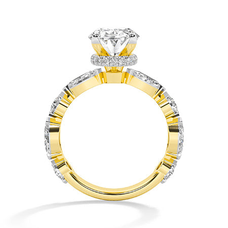 Oval LG Diamond Ring in Yellow Gold - Binson Diamonds Antwerp