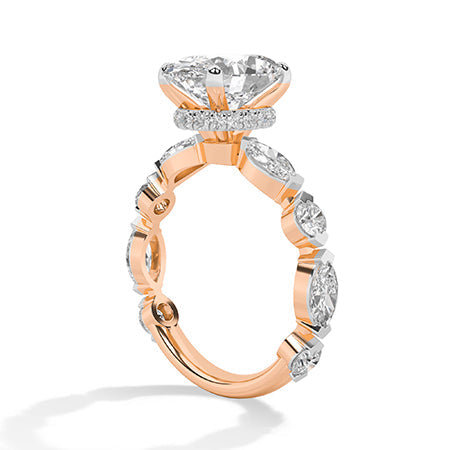 Oval LG Diamond Ring in Yellow Gold - Binson Diamonds Antwerp